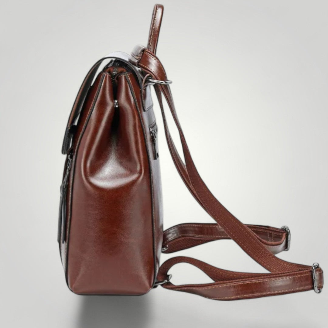 Lyra <br> Sac à Dos Ordinateur en Cuir pour Femme 12 pouces