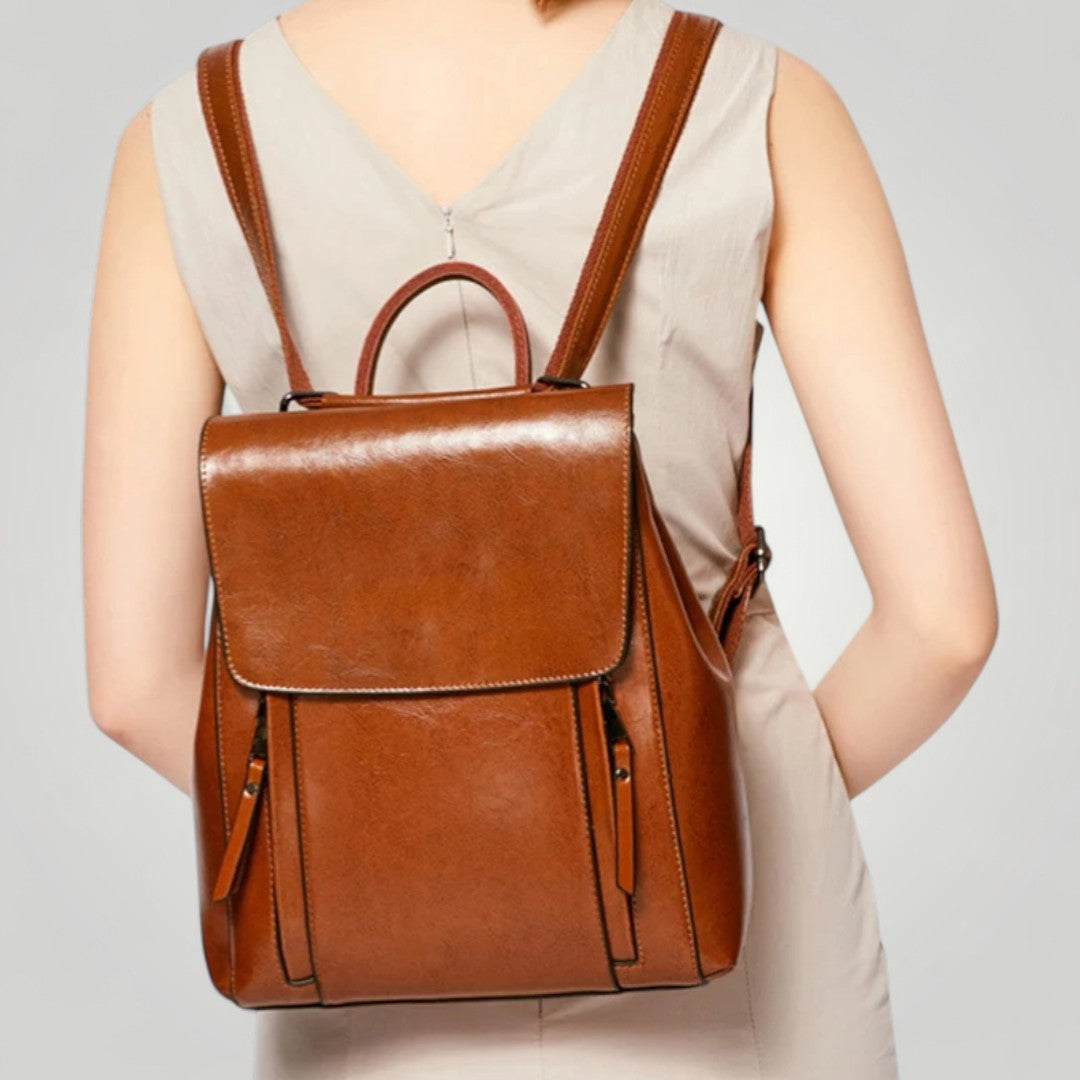 Lyra <br> Sac à Dos Ordinateur en Cuir pour Femme 12 pouces