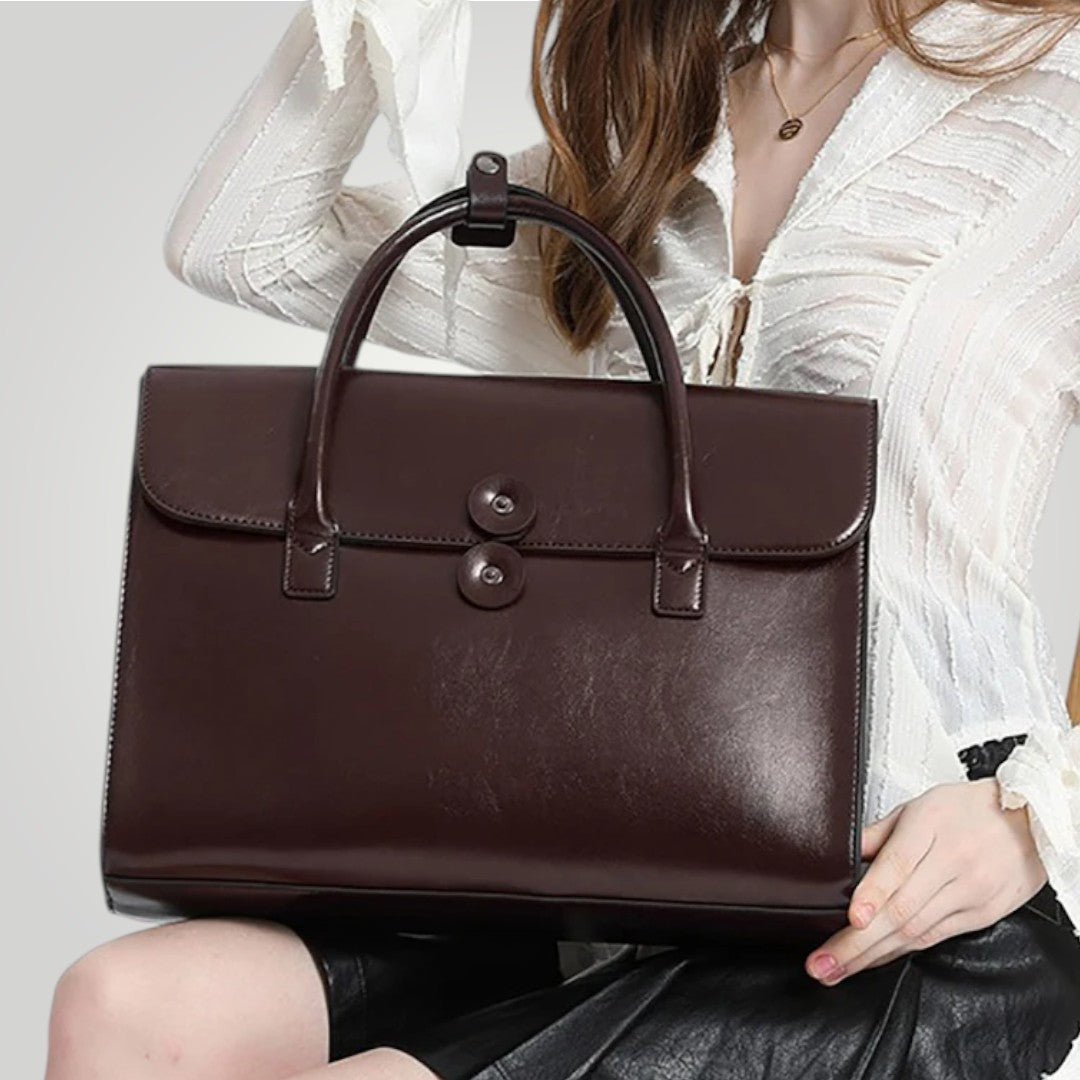 Florence <br> Sac Ordinateur pour Femme Vintage en Cuir 14 pouces
