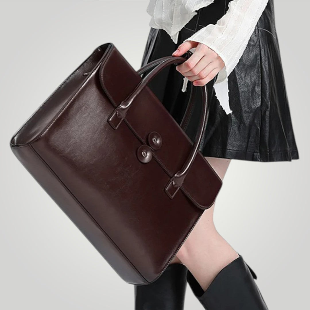 Florence <br> Sac Ordinateur pour Femme Vintage en Cuir 14 pouces